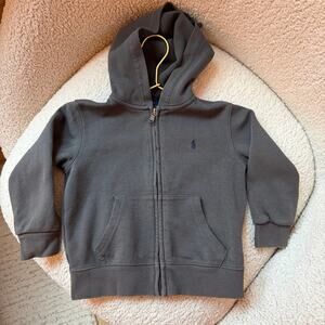POLO Ralph Lauren Kids Little Boy Toddler Full Zip Gray Hoodie 3T